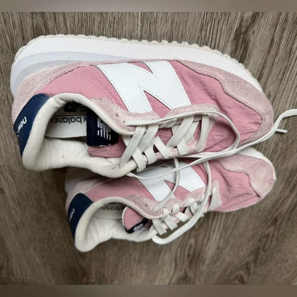New Balance Pink and White Athletic Shoes - Picture 3 of 3